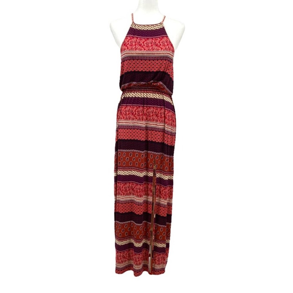 American Eagle Soft & Sexy Boho Halter Maxi Dress